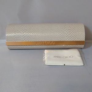Jimmy Choo brand eyeglasses case and cleaning cloth